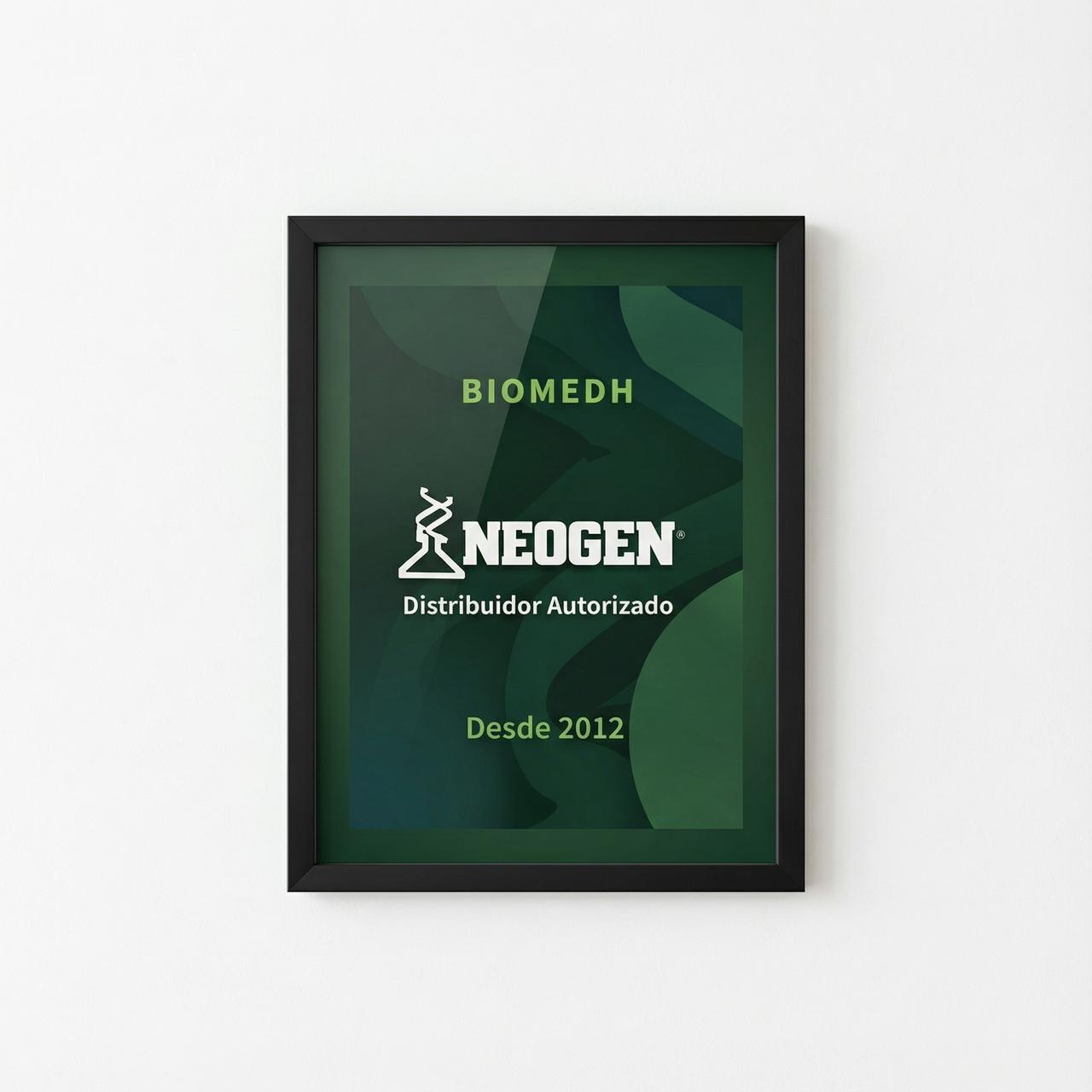 Certificado de Distribuidor Autorizado Neogen – Biomedh desde 2012